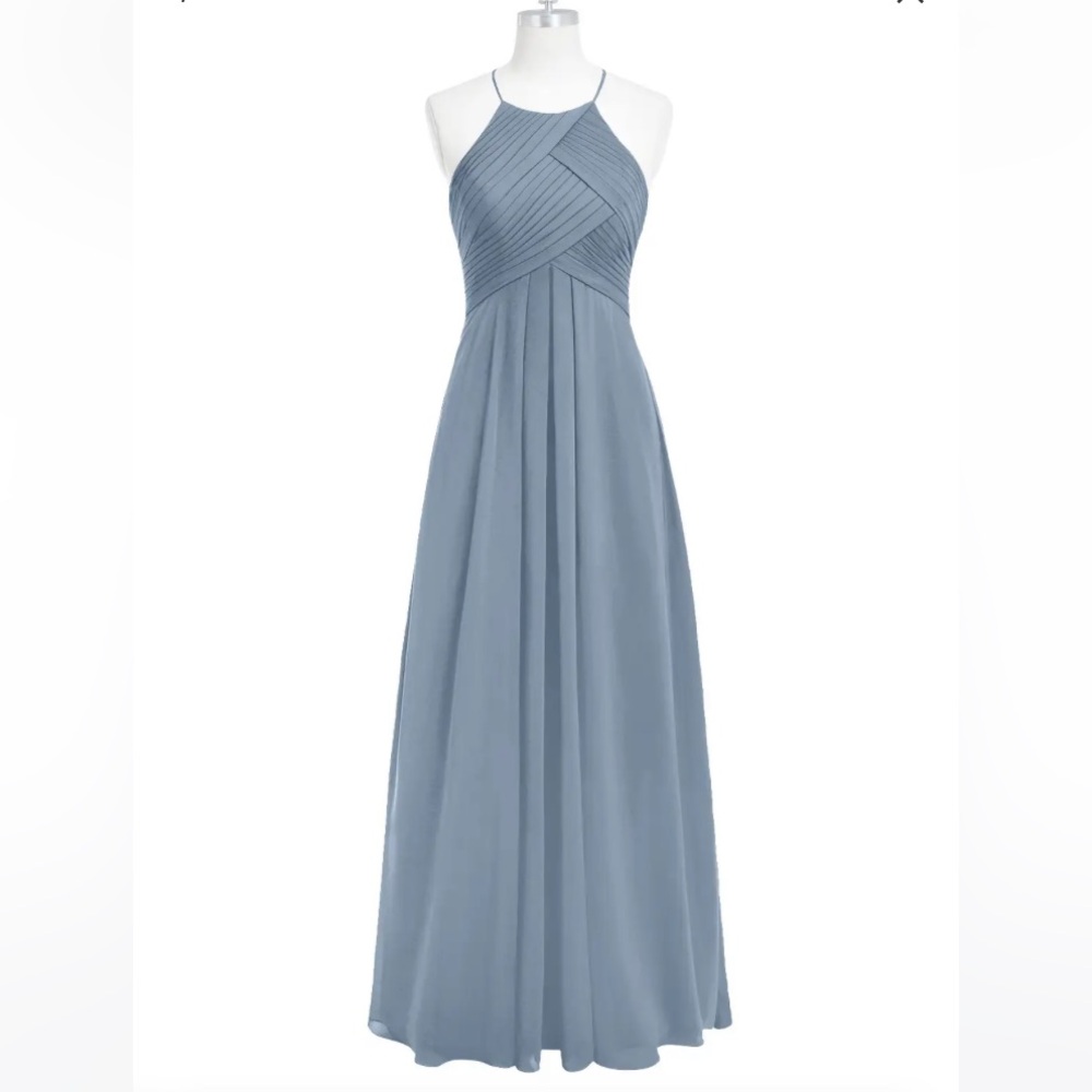 Azazie Ginger Dress in Dusty Blue